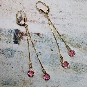 PINK dangle earrings